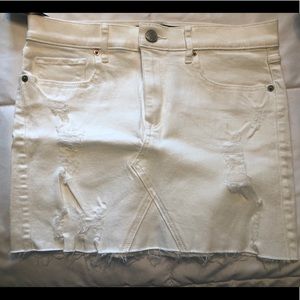 White Jean Skirt